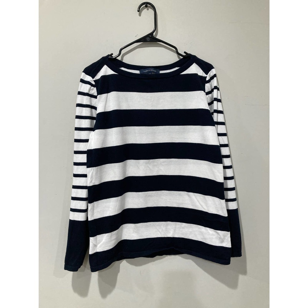 Tommy Hilfiger pullover long sleeve nautical crew neck sweater size large